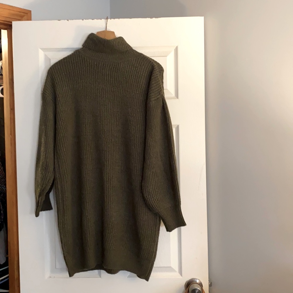 So Juniors Soft sweater dress in olive green